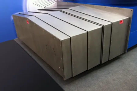 Architektur eines teleskopischen Schutzes auf Maschinenführungen